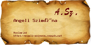 Angeli Szimóna névjegykártya